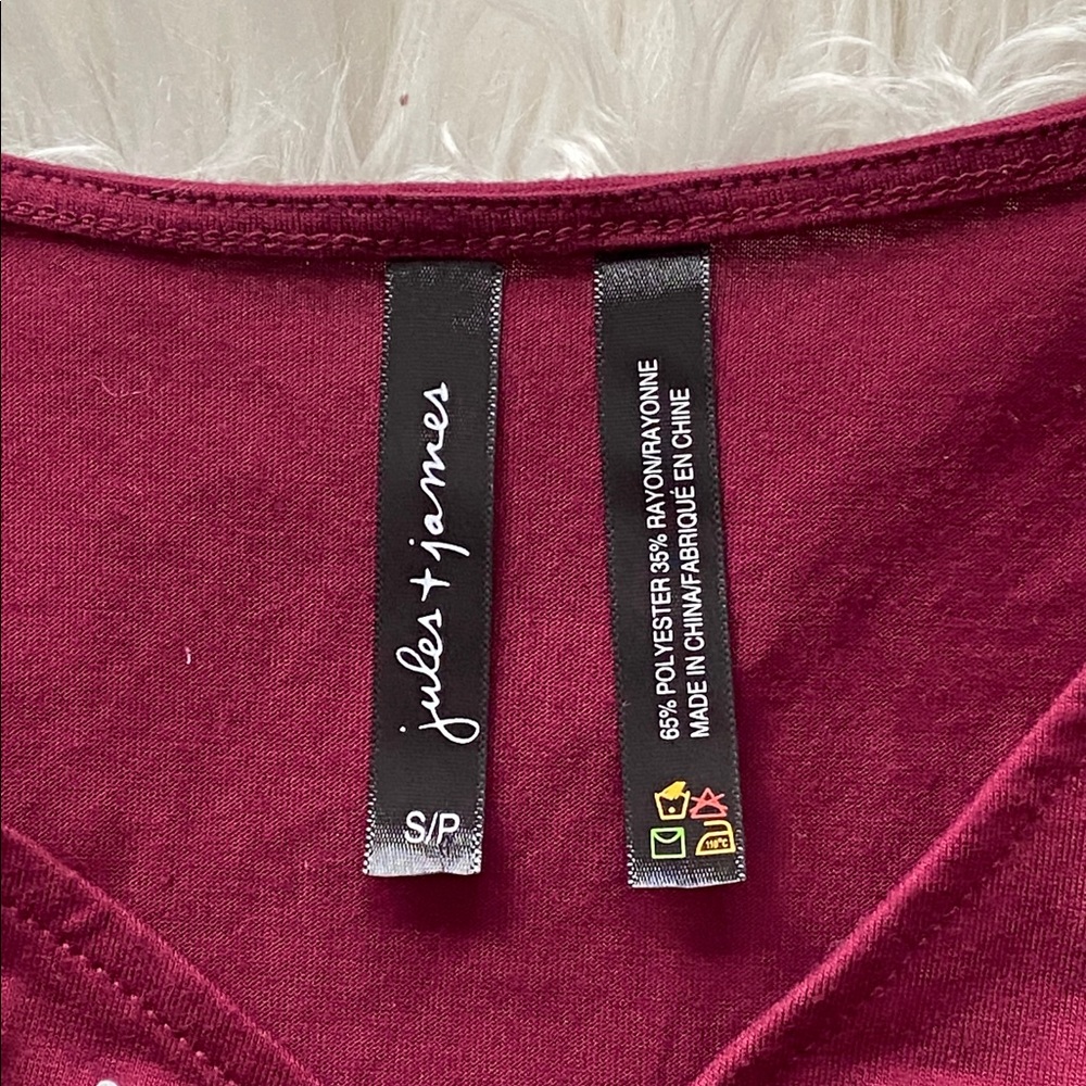 Y2K McBling Burgundy Sleeveless Top - Picture 5 of 6